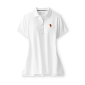 USC Trojans Women's Peter Millar White SC Interlock Perfect Fit Performance Polo